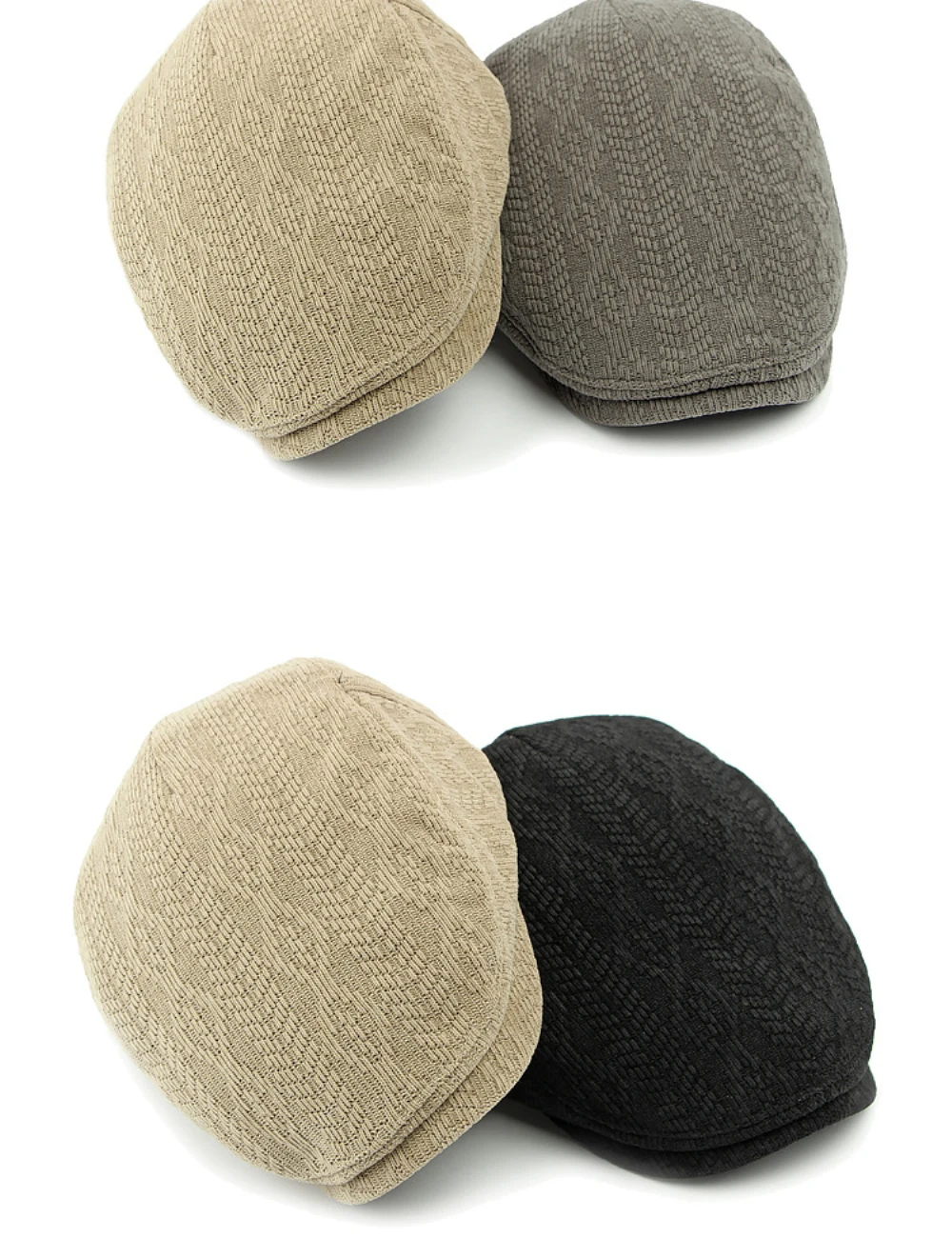 HT4575 Berets Herbst Winter Gestrickte Hut Kappen für Männer Frauen Vintage Künstler Maler Baskenmütze Hut Ivy Flache Kappe Männlich Weiblich Baskenmütze Kappen – Detail 2