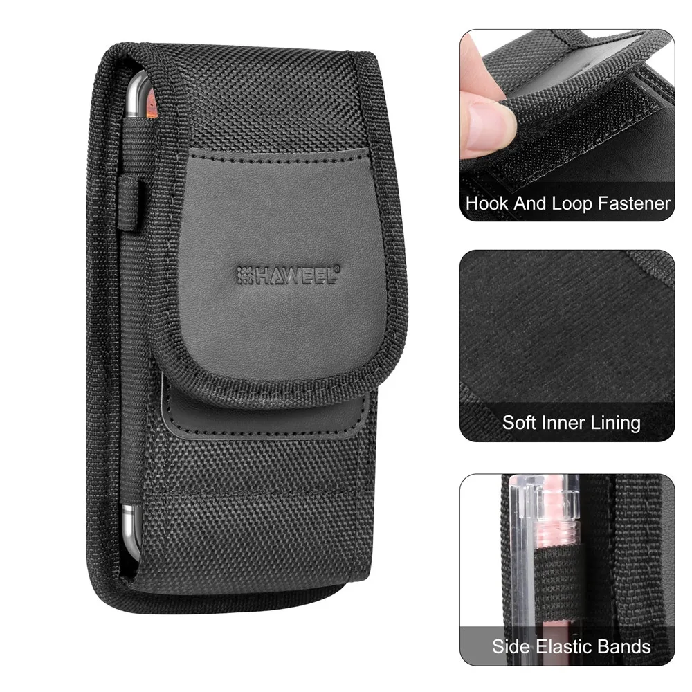 4,7-6,8 Zoll Telefon Nylon Tasche Multifunktions Handy Gürtel Clip Tragen Holster Fall Taille Tasche Für iPhone, Samsung, Smartphones – Detail 11