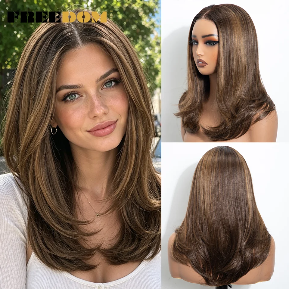 FREEDOM 13X3 Synthetic Lace Front Wigs For Women 16