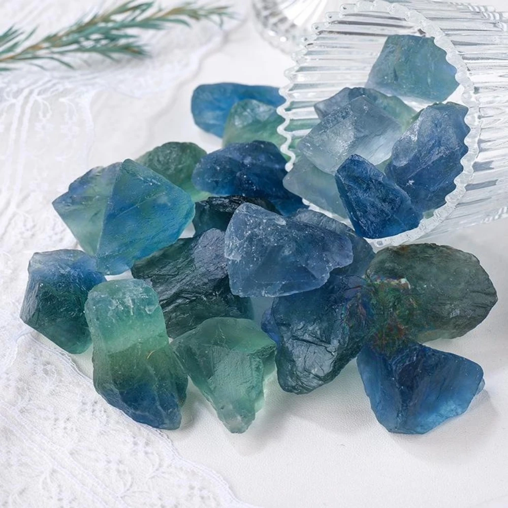 Large Aroma Diffuser Stone, Blue-Green Fluorite, Demagneted Gravel, Aquarium, Home Decoration, Make Wish