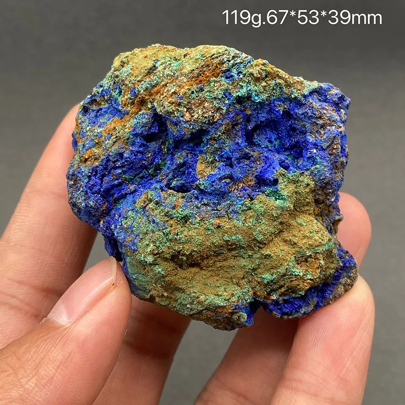 100% natural azurite and malachite symbiotic raw stone mineral specimen healing crystal gem collection