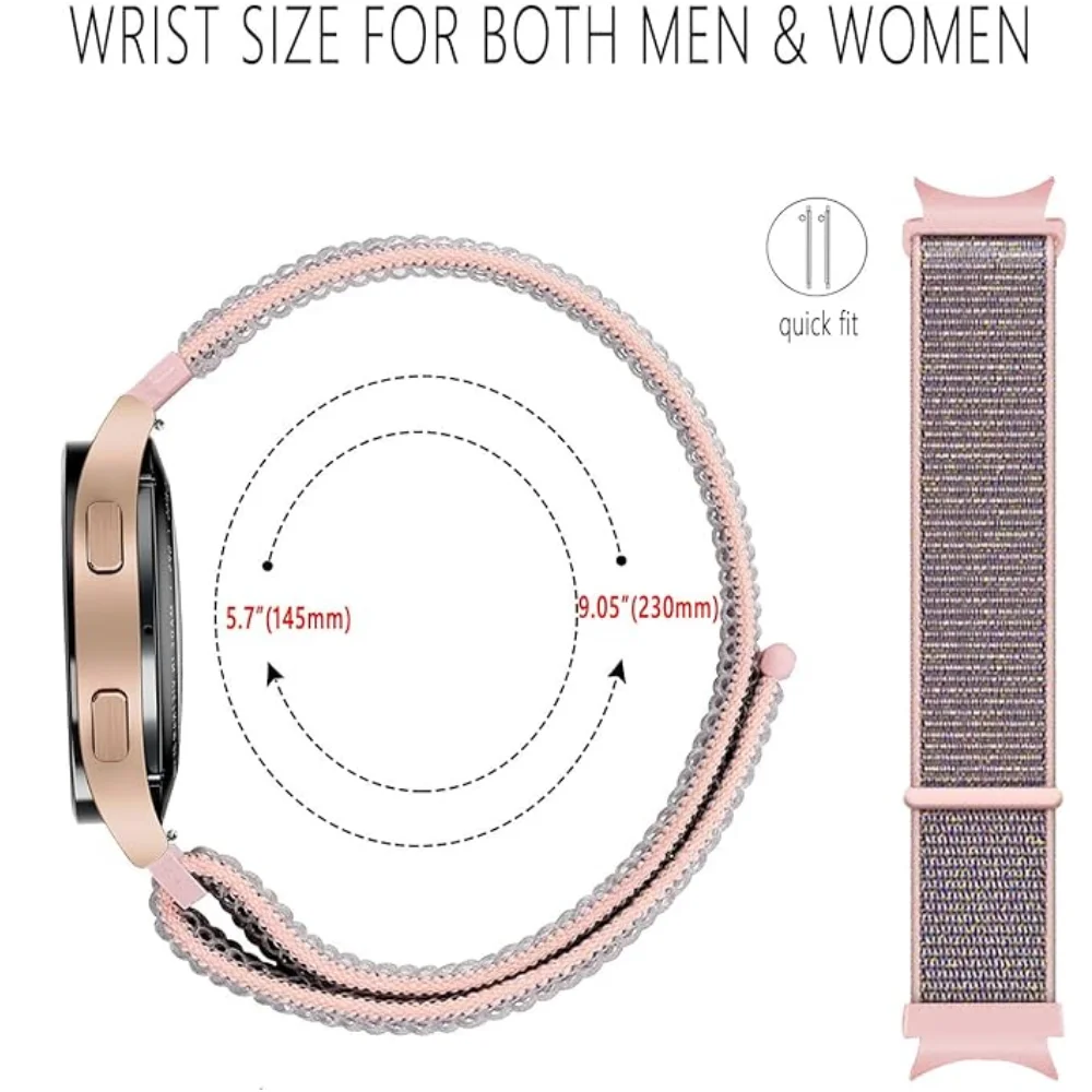 Nylonowy pasek do Samsung Galaxy Watch 7 6 5 4 40mm 44mm Bez luk Oddychająca opaska na nadgarstek do Galaxy Watch 6 4 Classic 47mm 43mm 46mm