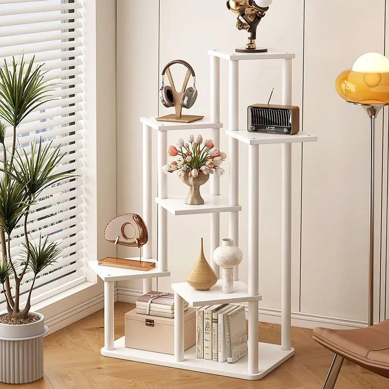 

Shelf Floor-to-ceiling living room Bedroom Multi-layer wood storage shelf Irregular storage rack Balcony simple storage rack