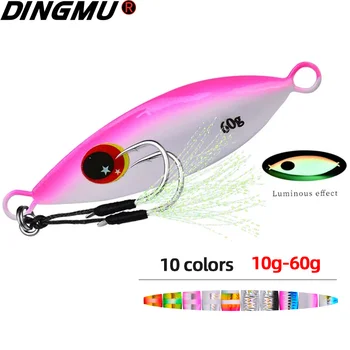 Grote Jig Vissen Lokken Gewichten 10g-60g Vissen Jigs Zoutwater Lokt Metalen Bass Jig Isca Kunstmatige Nep vis Glitter Holografische