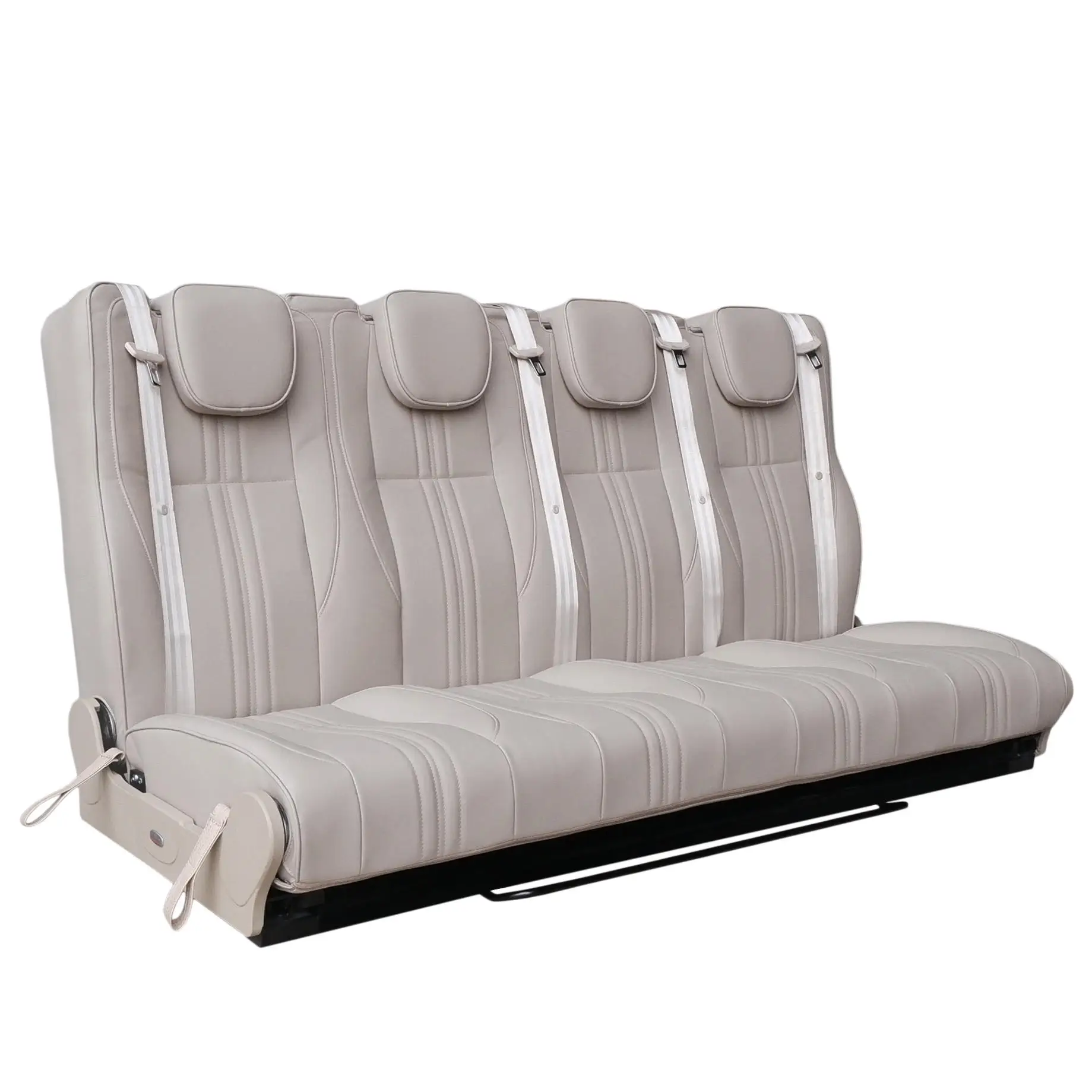 Comfortable Folding RV Camper Van Sofa Seat Bed Three Passenger Seats for Motorhomes