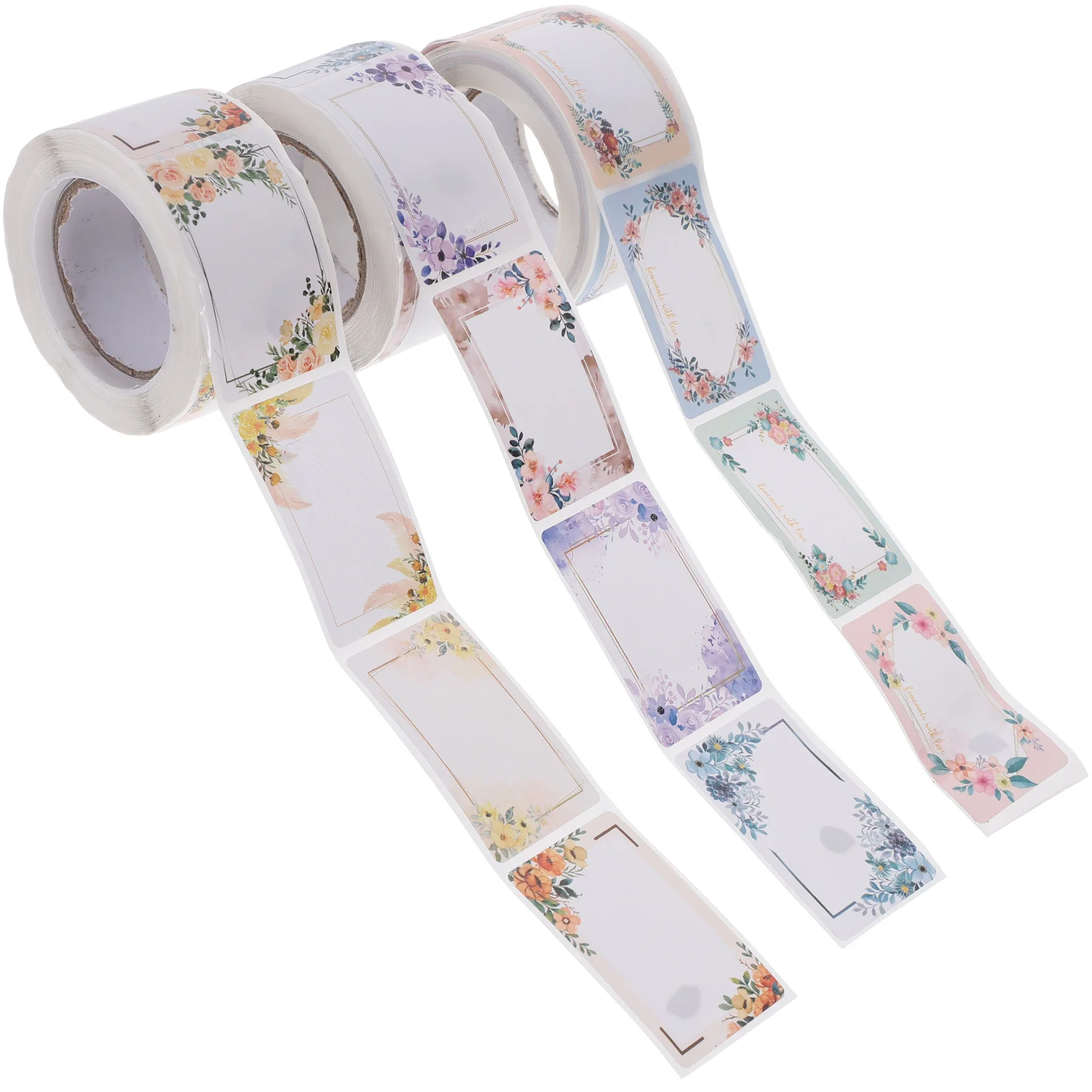 3 Rolls Name Labels Sticker Baby Bottles Decorative Food Waterproof Coated Paper Stickers