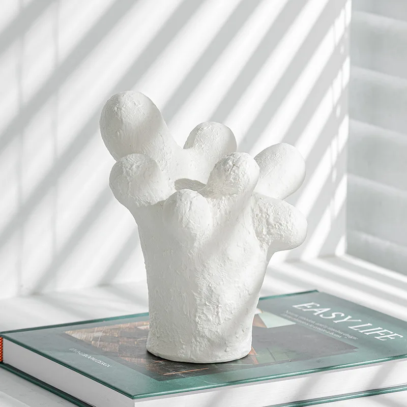 

White Ceramic Decorative Item Nordic Style Frosted Material Creative Tree Stump-shaped Display Piece
