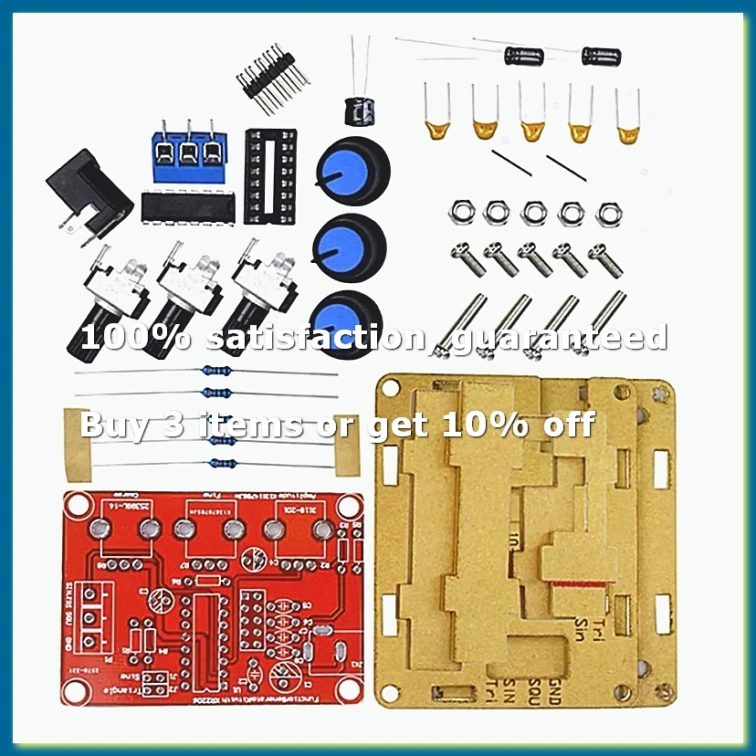 ●XR2206 High Precision Signal Generator DIY Kit Sine Triangle Square Waves 1Hz 1MHz Frequency Range Adjustable Frequency-ABFB