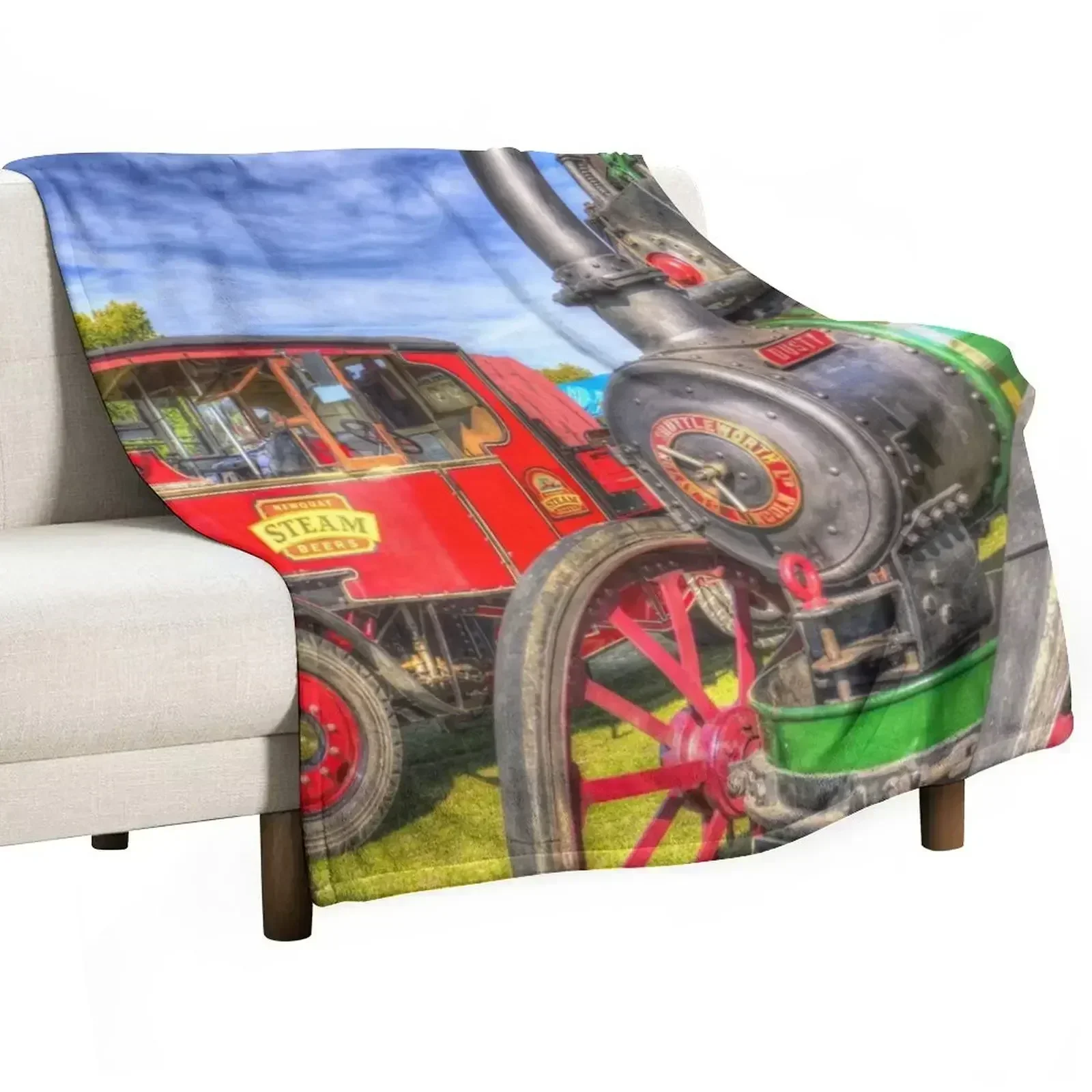 Traction Engine and Steam Lorry Throw Blanket Warm warm for winter Hair Blankets