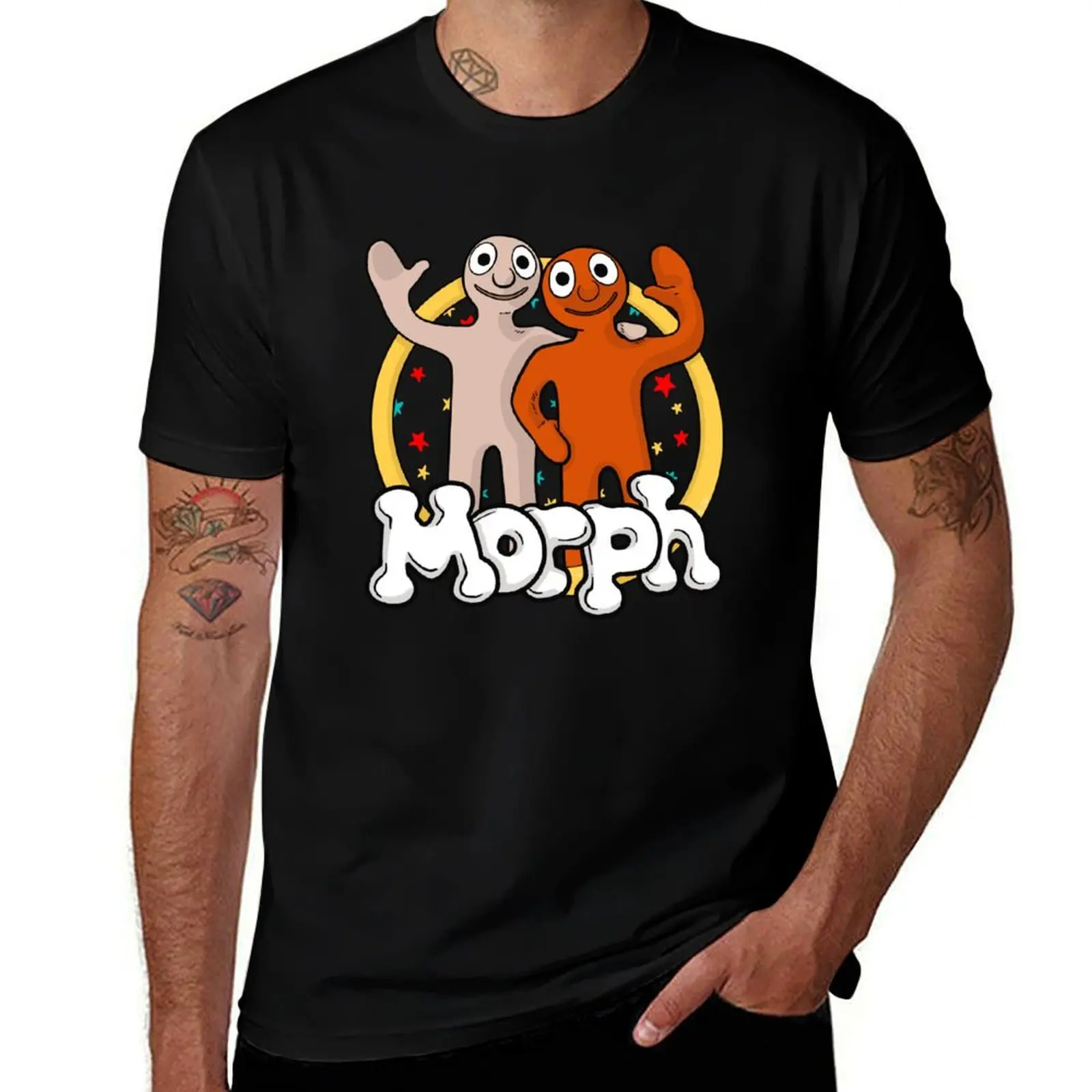 

Morph and Chas logo T-Shirt mens graphic t shirts cotton t shirts man 100% cotton t shirt man T-shirt