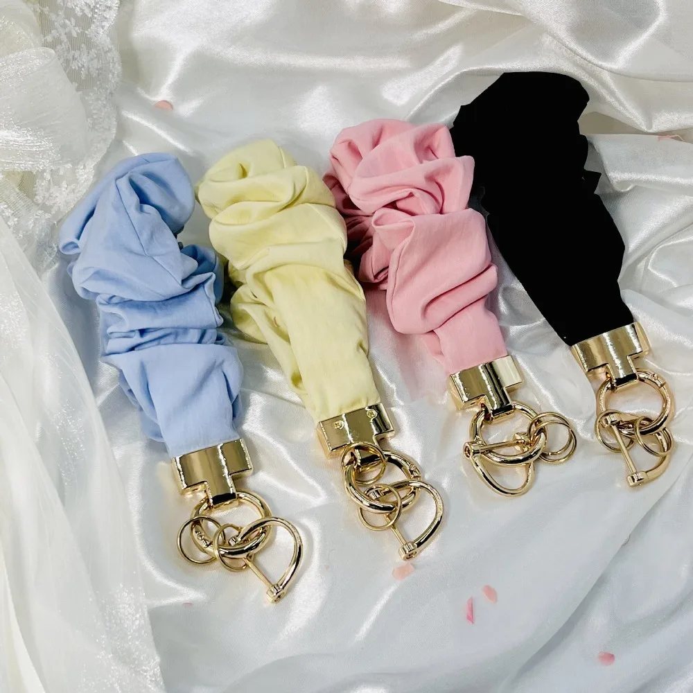 

New Large Intestine Ring Hand Strap European and American Multi functional Elastic Hair Ring Key Mobile Pendant Accessories