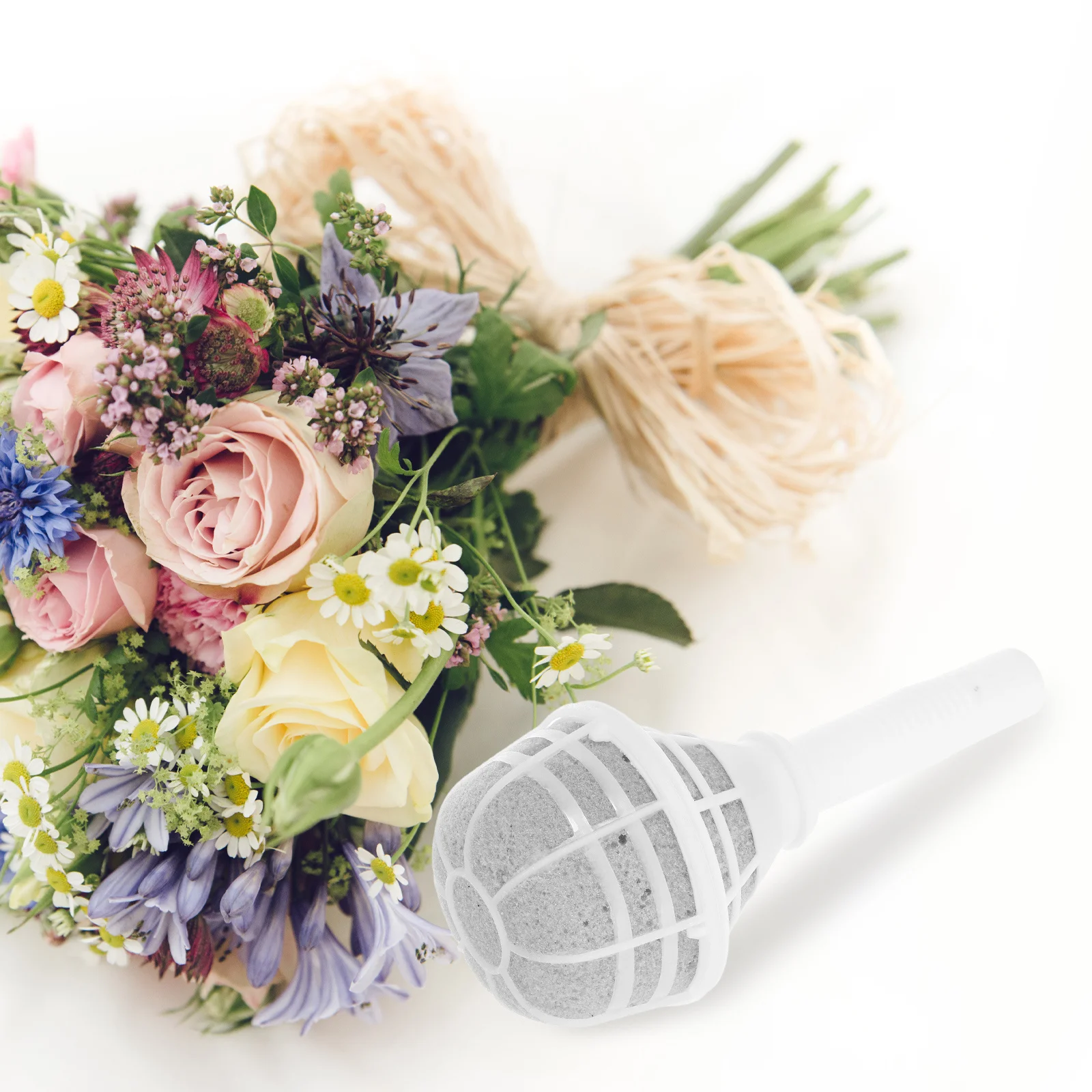 4 قطعة حامل باقة الزهور المجففة مقبض زهور الزفاف دعم المدمجة خفيفة الوزن تشكيلة زهور الزفاف أداة الزفاف