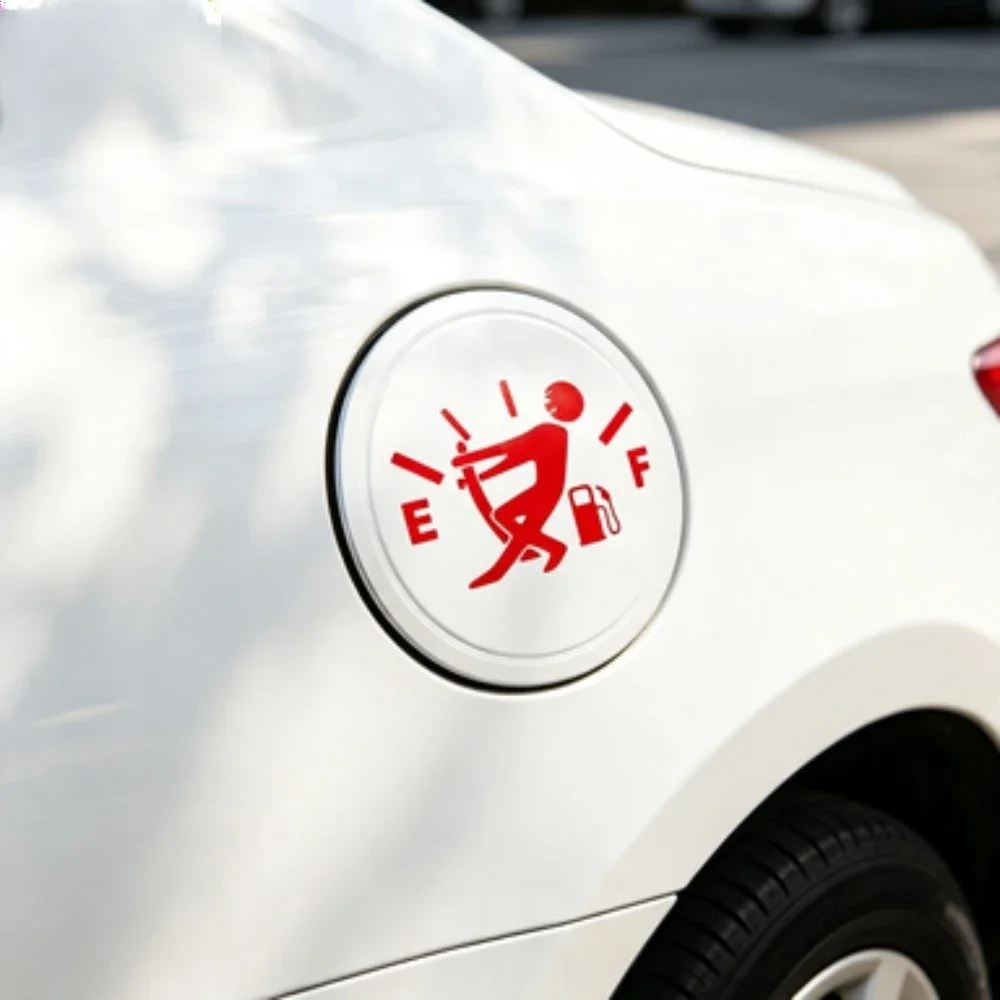 Hella Flush Funny Fuel Tank Pointer Reflective Vinyl Car Sticker Creative Decal For Car Fuel Cap Window Interior Dashboard Decor