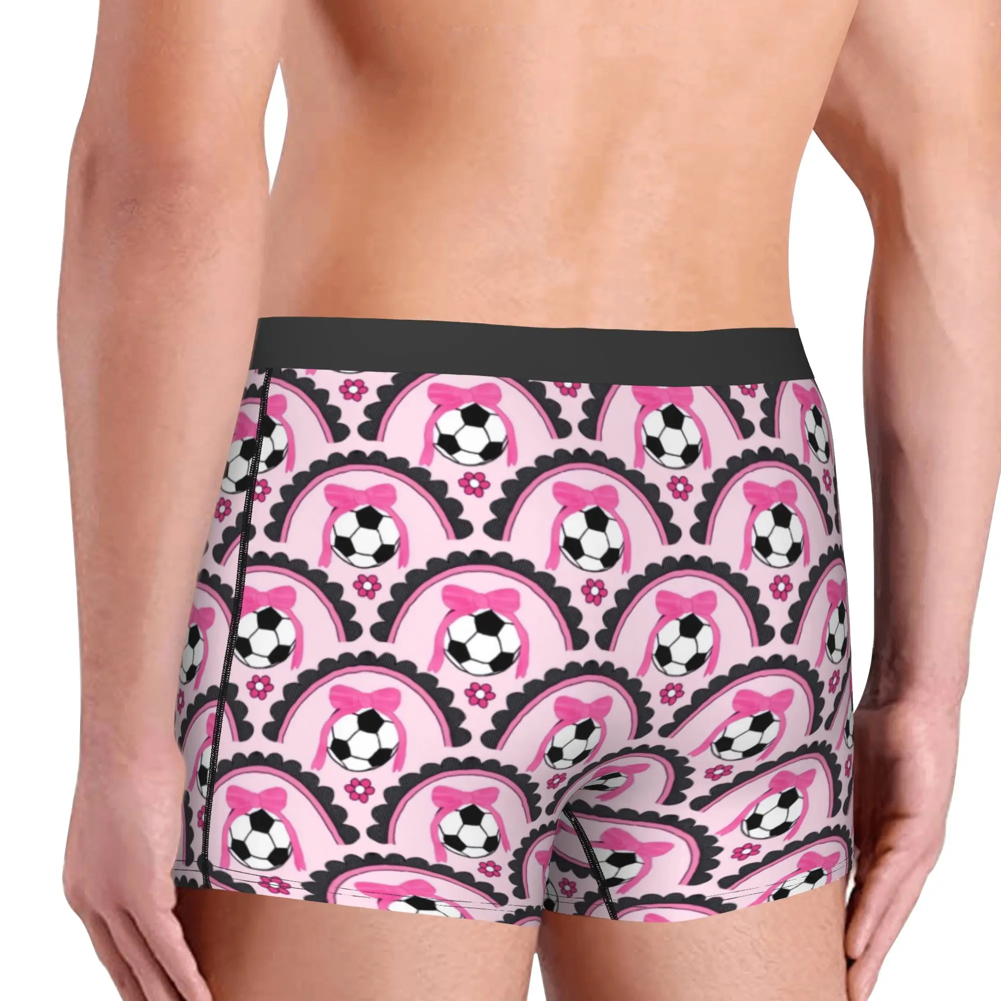 Male Fashion Soccer Bows With Flower Footbally  Underwear  Boxer Briefs Breathable Shorts Panties Underpants