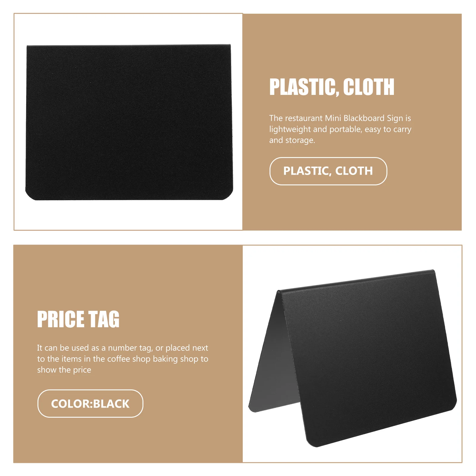 1Set Mini Blackboard Sign Blackboards Lightweight Portable Standing Mini Chalkboards Sign for Table Food Price Message Board