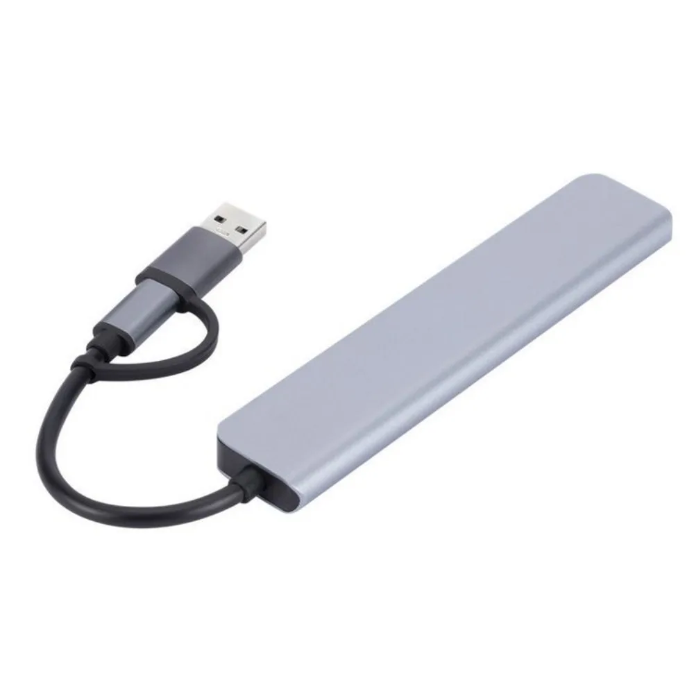 

1 To 7 Type-c Expansion Dock Hub Splitter Multi Interface 7-in-1 USB Splitter Multifunctional Grey Type-C Docking Station