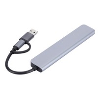 1 To 7 Type-c Expansion Dock Hub Splitter Multi Interface 7-in-1 USB Splitter Multifunctional Grey Type-C Docking Station