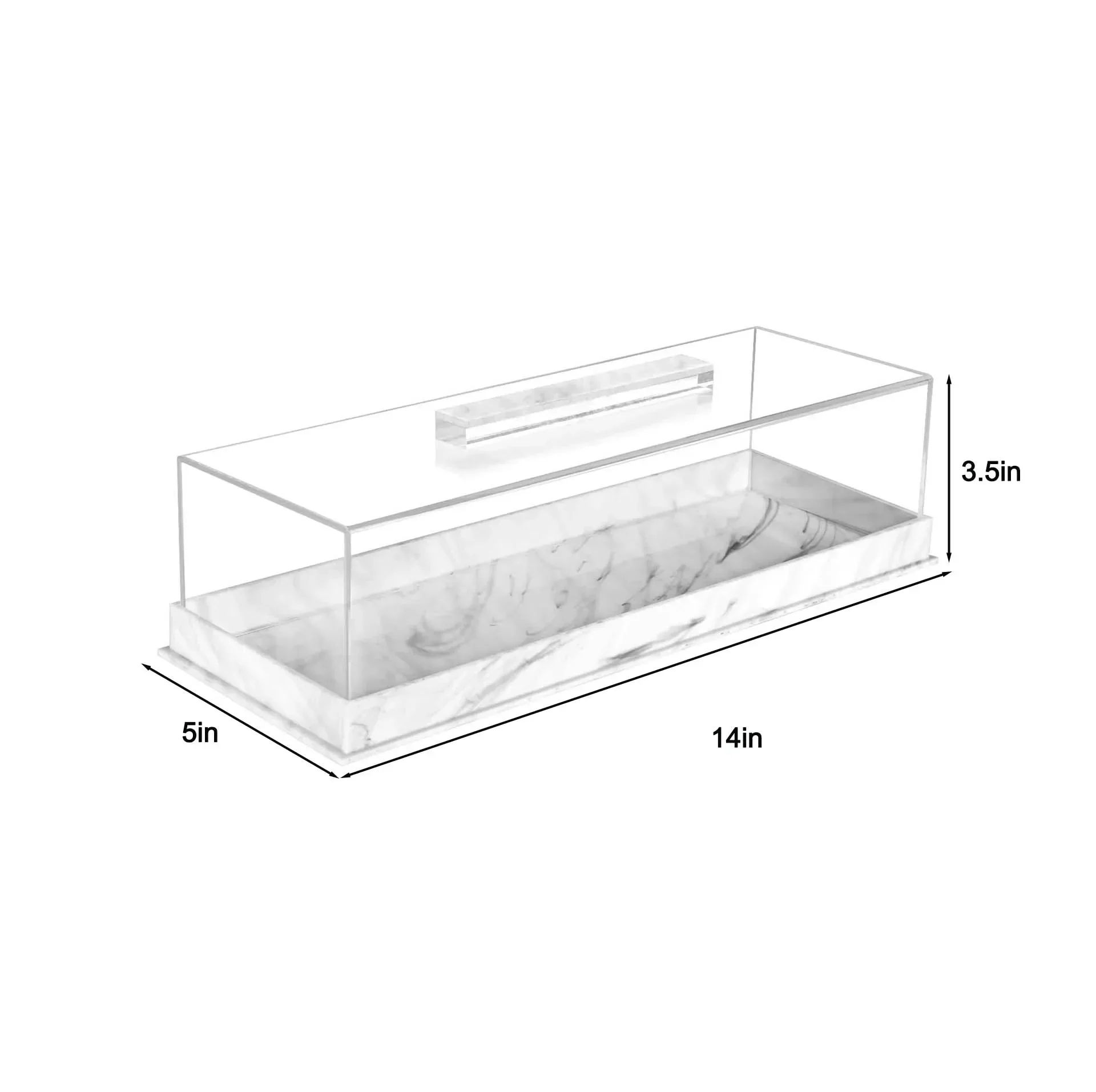 Contemporary Rectangular Acrylic Cake Stand With Lid To Display And Maintain Freshness Of Cakes Pastries And Desserts