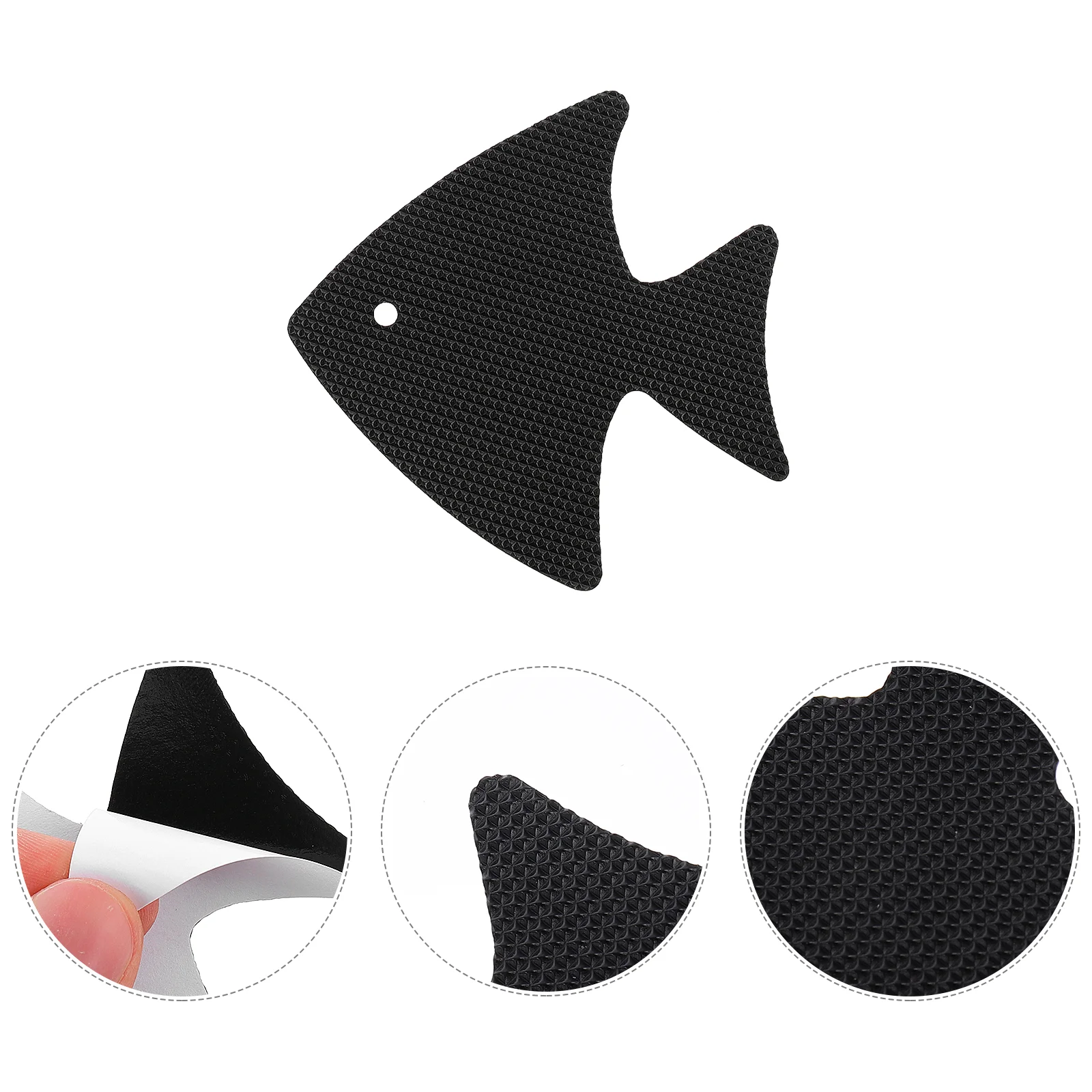 20 Pcs Bathroom Non-slip Stickers Bathtubs and Accessories Bathmat Anti Black Fish for Baby Decals Skid Take