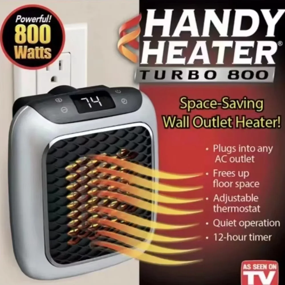 800W Wall-Mounted Electric Heater, Efficient & Silent Heating for Home, Space-Saving Indoor Warmer for Bedroom, Office