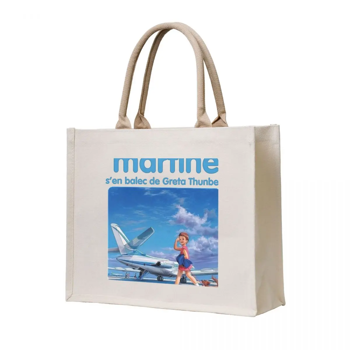 

Martine gets rid of Greta Thunberg Tote Bag hand bag tote bags cloth bags Gift bag