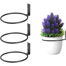 Plant Holder Ring Foldable Wall Mounted Metal Flower Pot Hook Hangers Wall-mounted Flower Pot Pullback Home Improvement