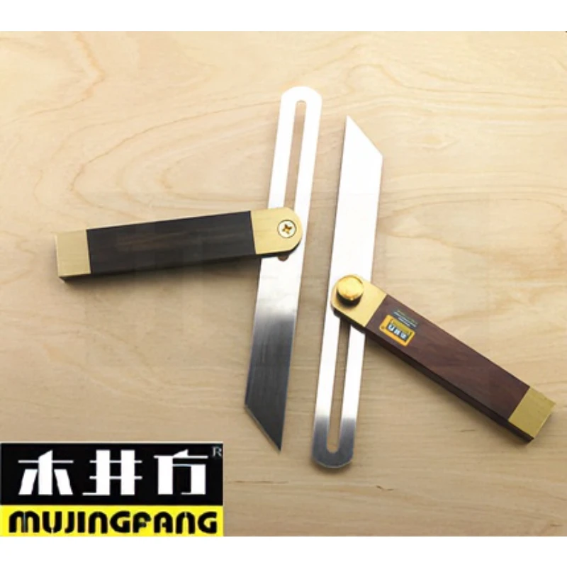 Adjustable Angle Rulers Gauges Tri Square Sliding T-Bevel With ebony Wooden Handle Level Measuring Tool gauge Protractor