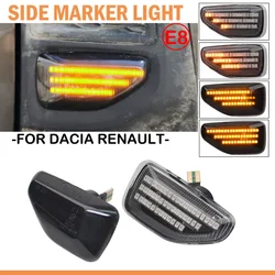 2019 2020 2021 For Dacia Duster II (HM) Sandero II 2013-2021 Logan II 2012-2022 2Pcs LED Dynamic Turn Signal Light Side Marker