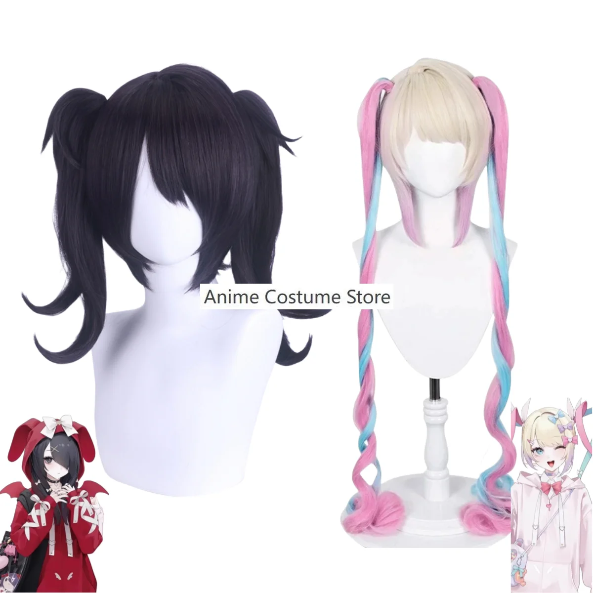 Anime Game neughty Girl overning Rain KAngel Costume Cosplay Ame Wig felpe con cappuccio JK Uniform Skirt Woman Sexy Kawaii Party Suit