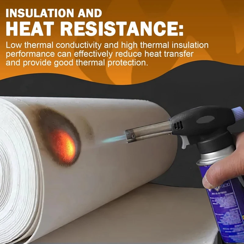 Ceramic Fibre Furnace Gasket Material Insulation Fireplace Sheet 7X 10X1/8Inch Thick White 8Piece