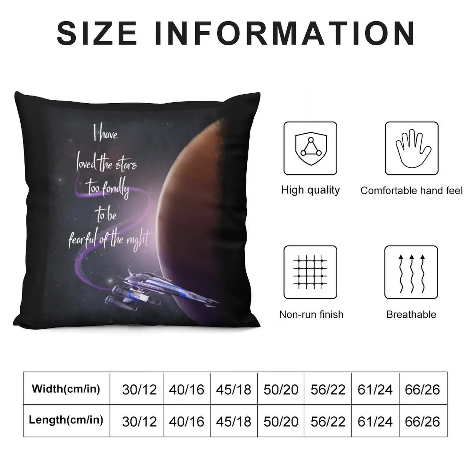 Fear Not this Night Throw Pillow Pillow Case Embroidered Cushion Cover Luxury Sofa Cushions pillow