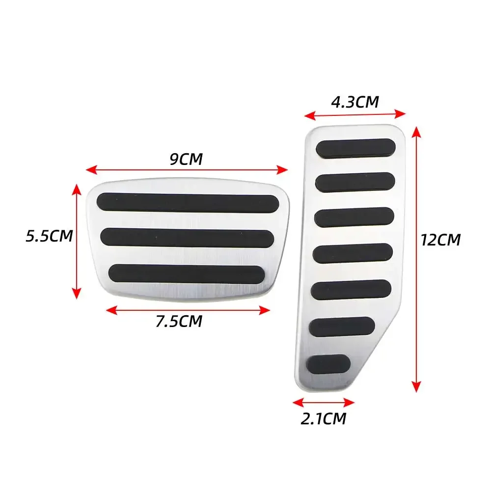 Car Pedasl for Isuzu D-MAX 2024 2023 2022 2021-2017 Pedal Cover Brake Accelerator Non-Slip Pads Stainless Steel Accessory