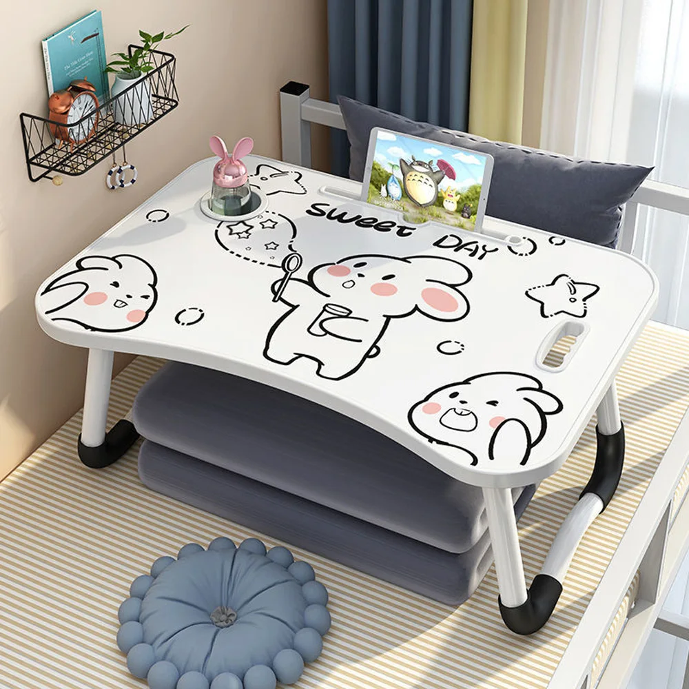 On The Bed, Desk, Folding Table, Small Table, Good Thing For Dormitory, Necessary For Students, Study Desk, Notebook Computer De