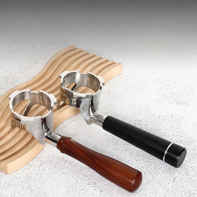 Bottomless Portafilter 54mm with Ergonomic Wood Grip and 304 Stainless Steel Frame for NJ ES501C ES601C ES601CY ES655CO ES701C