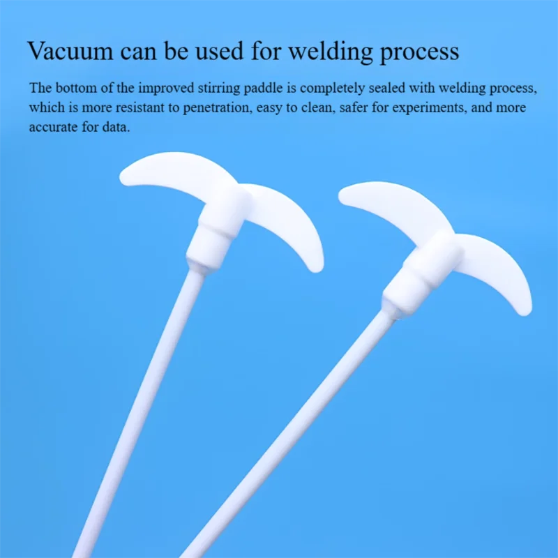 Fully sealed and leak-free welded PTFE mixing paddle laboratory acid and alkali resistant crescent mixing paddle