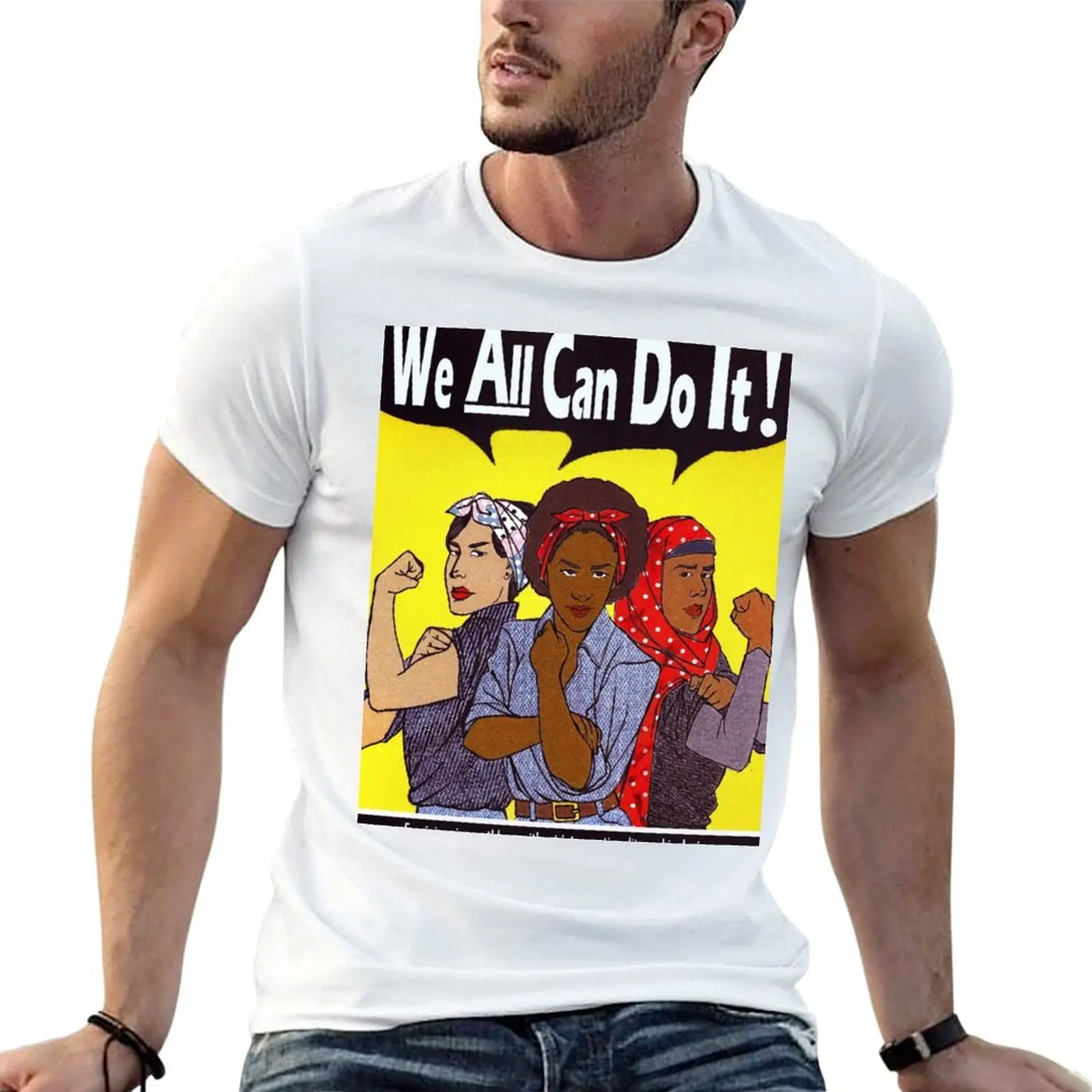

We Can Do It T-Shirt t shirt custom print black cotton t-shirt plain for man package T-Shirt