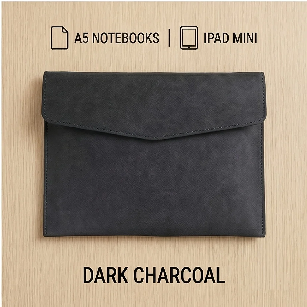 Picture 6: Simple Retro A5 Leather Briefcase Thick Waterproof Design Portable Large Capacity Business Document Storage Bag