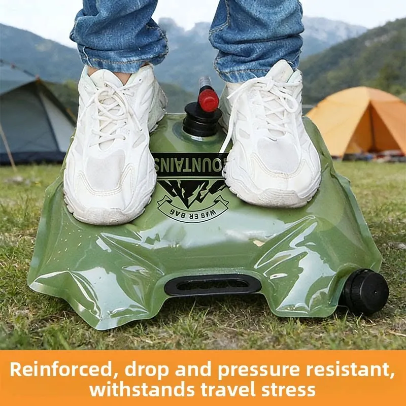 8L Large Capacity Water Storage Bag, Foldable Portable, Soft Bag Body, Food Grade Material, Outdoor Camping Car Water Gear