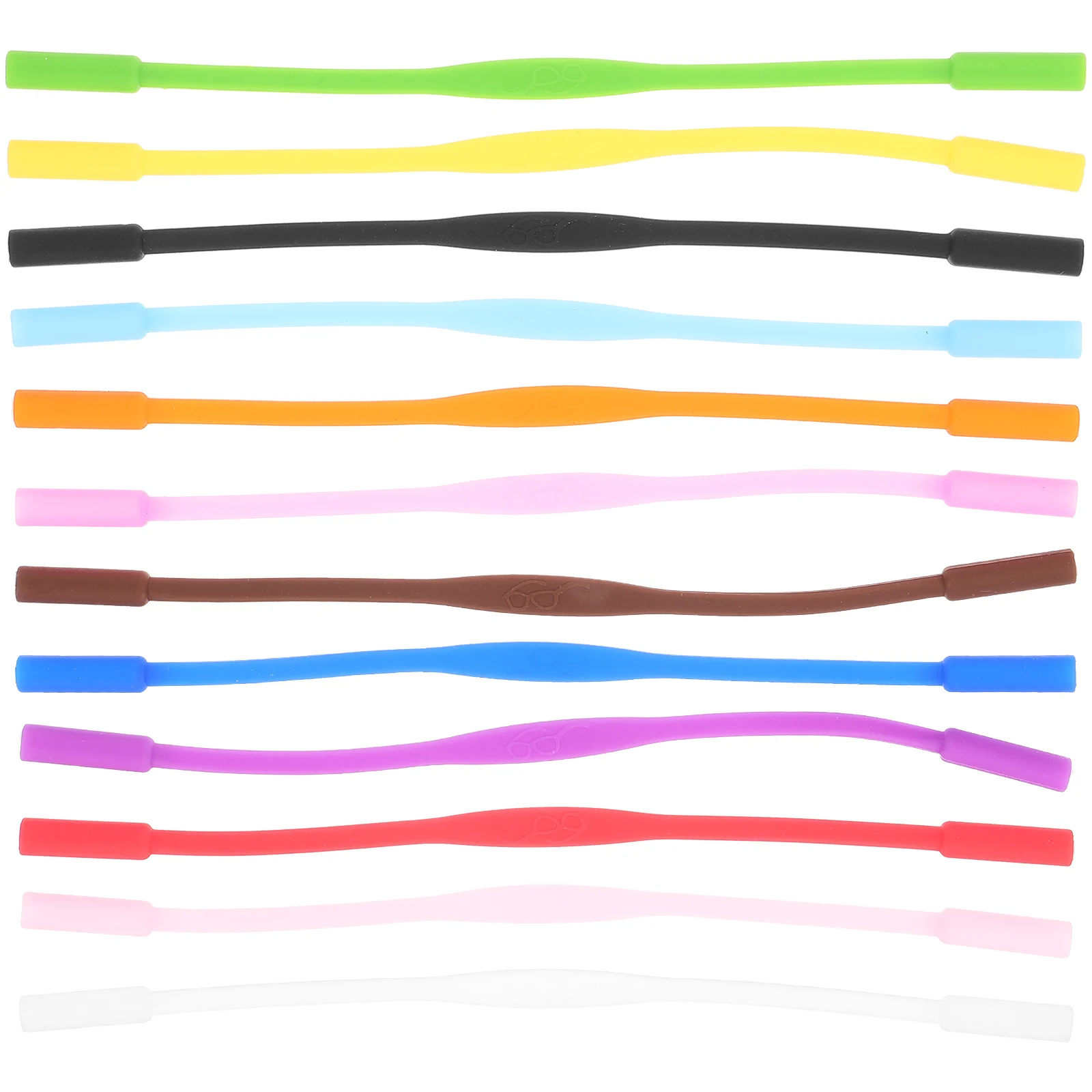 

12pcs Glasses Rope Holders Anti-Slip Silicone Eyeglass Strap Sports Fixing Cord Sunglasses Temple Retainers for Running