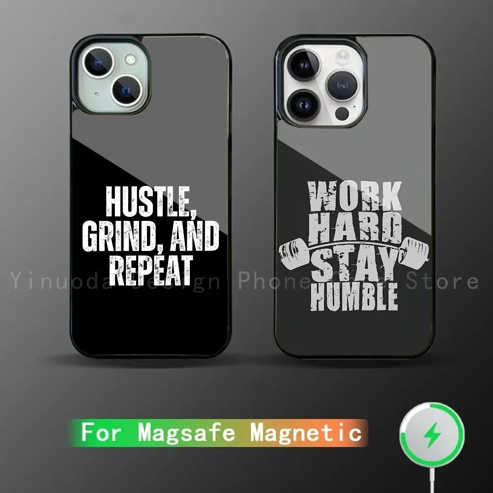 Brousit nacpat úspěch fitness motivational telefon pouzdro silná magnetický pro iPhone 16 15 14 13 pro maxi 11pro 12 mini mala alex zrcadlo pro M