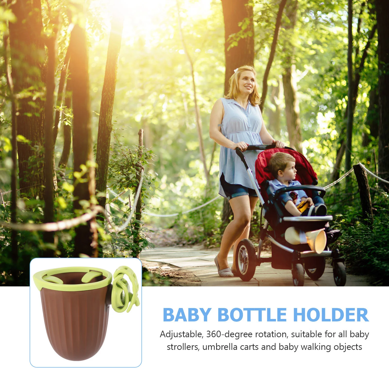 

1Pcs Baby Cart Bottle Holder Stroller Cup Rack Adjustable Bottle Organizer Wheelchair Trolley Water Rack Baby Stroller Supplies