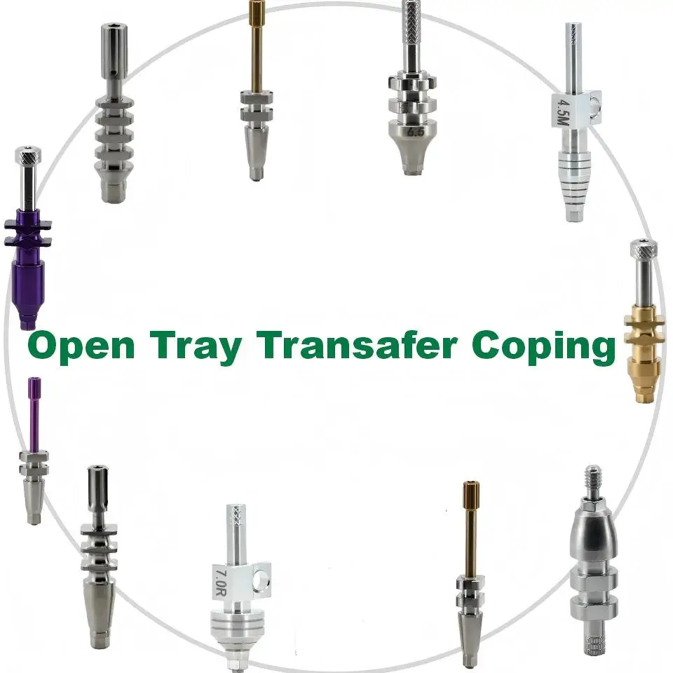 Dental Implant Open Tray Transfer Coping Titanium Pick Up Impression Post For Restorative Lab And Oral Clinic Surgery Tool