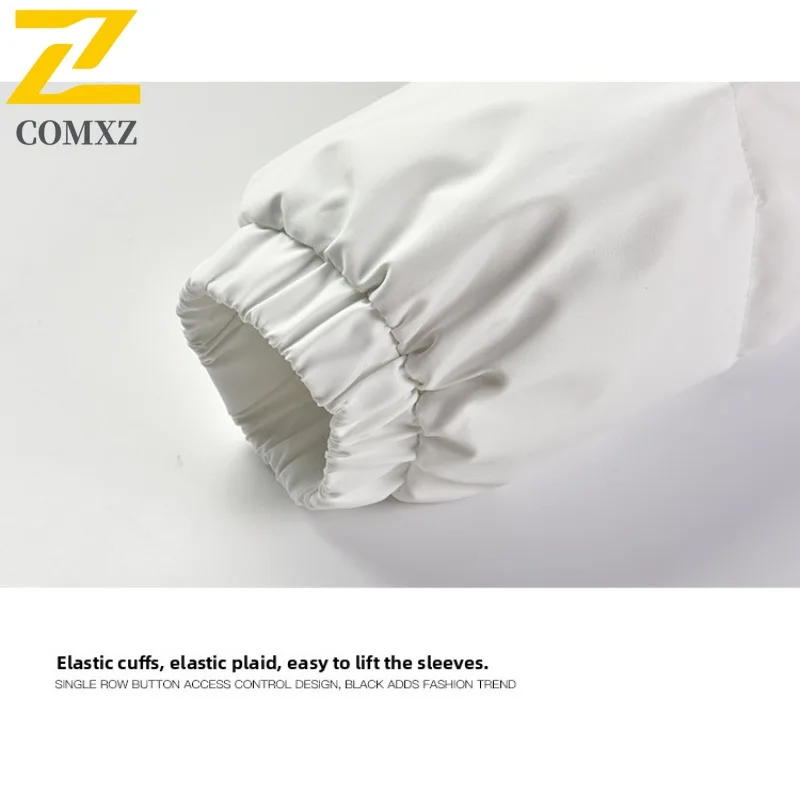 COMXZ 2025 شتاء جديد الرجال أسفل سترة موضة الاتجاه معطف المراهقين تنوعا النمط الأمريكي الرياضة في الهواء الطلق ملابس خارجية خندق