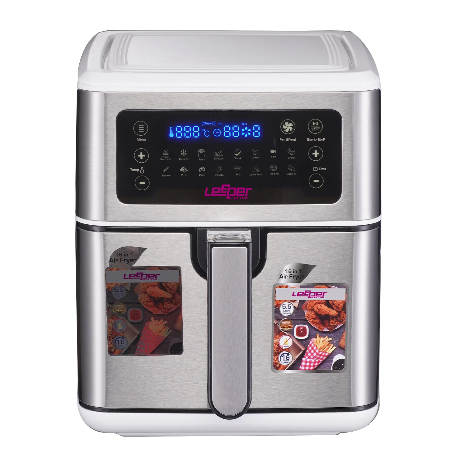 

New Arrival 5.5L Air Fryer Multiple Cooking Functions Smart Air fryers 8-in-1 Digital Nonstick Electric Airfryer with Basket