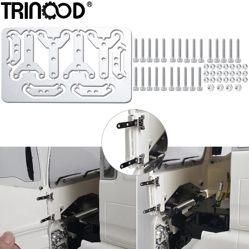 Simulierte Dekorationswerkzeuge im Maßstab 1:14, Logo-Aufkleber, rutschfeste Platten, Ansauggitter, Türscharnier für Tamiya LKW-Traktor, DIY-Teile – Detail 3