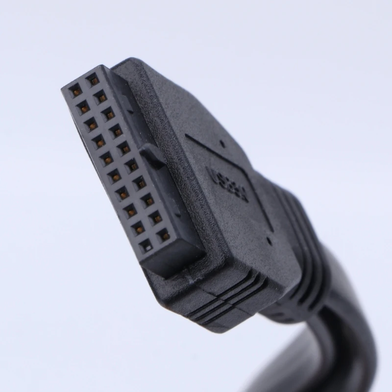 USB 19Pin to 2 USB3.0 Y Splitter Cable High Speed for Chassis Pannel Cable High Signal Stability and Reliability