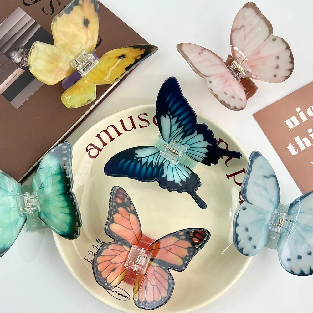 

1 Pcs Ladies' Hair Claw French Butterfly Simulation Elegant Gentle Hair Grab Luxury Brand High-quality Hair Accessories For Girl