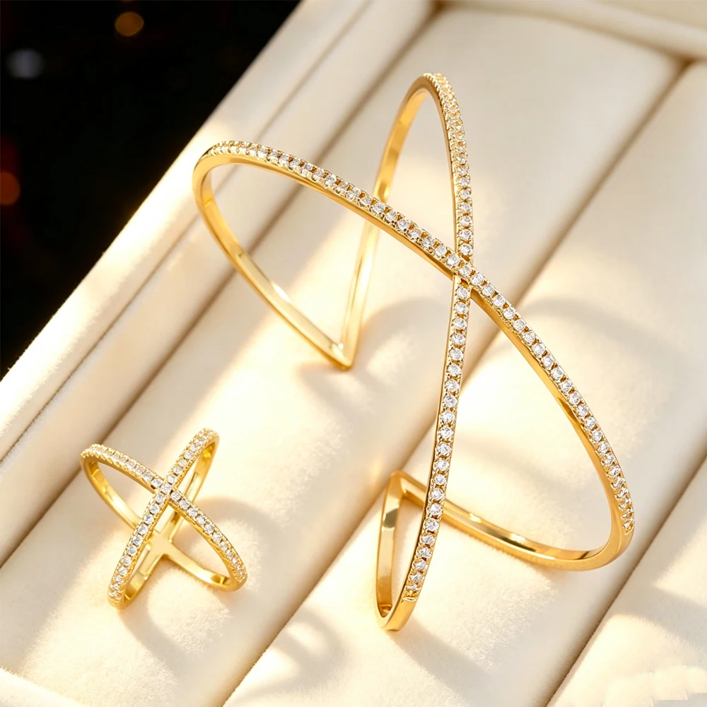 Luxury Bags Cz - ZAKOL Bracelet ouvert en forme de