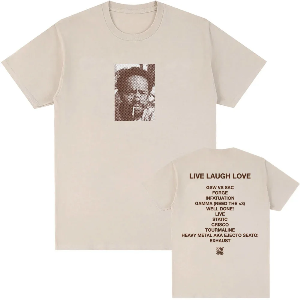 

Earl Sweatshirt Live Laugh Love Tshirt Portrait LLL Tee Short Sleeve Cotton Loose T-shirt for Male Unisex Streetwear Print Shirt