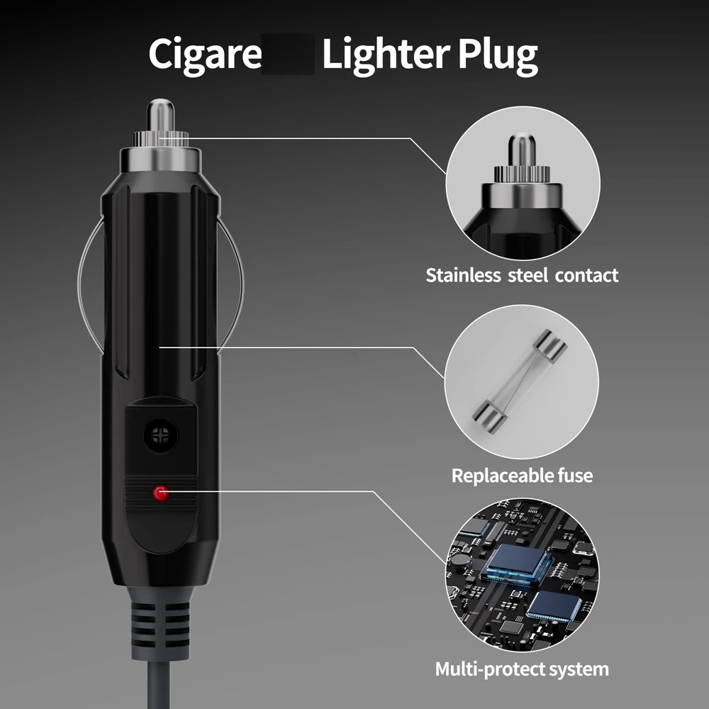 For Starlink Mini Power Cable Direct to Cigarette 12V-24V Adapter for 3M Starlink Mini Waterproof DC Male to Lighter